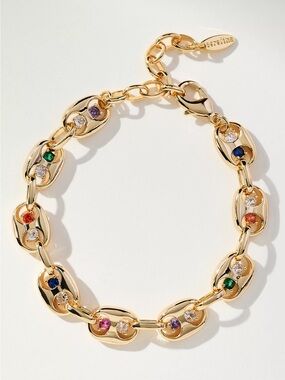 Anthropologie Bottlecap Crystal bracelet
